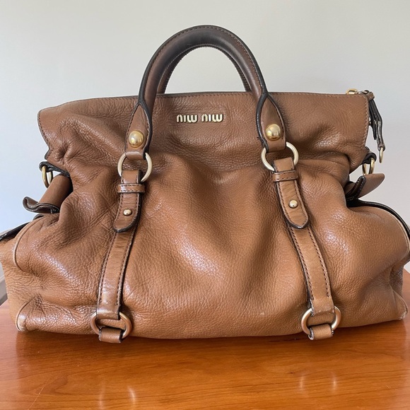 Miu Miu Vitello Bow Lux Handbag - Picture 9 of 13